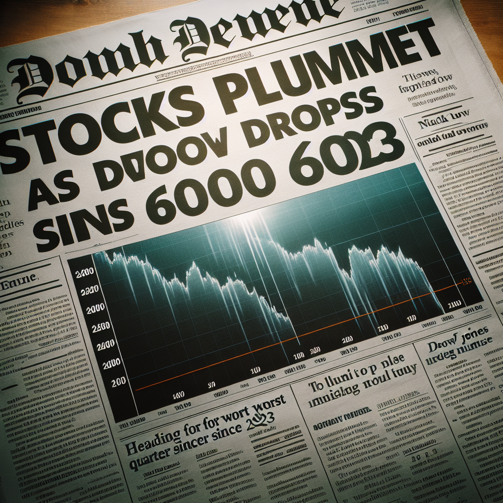 Stocks Plummet as Dow Drops 600 Points, Heading for Worst Quarter Since 2023