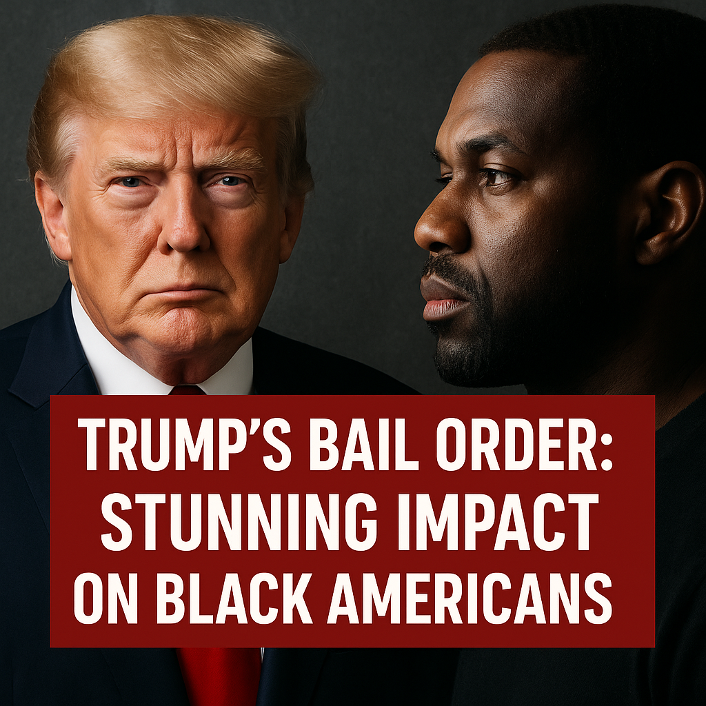 Generate a high-quality, relevant image prompt for an article about: Trump’s Bail Order: Stunning Im