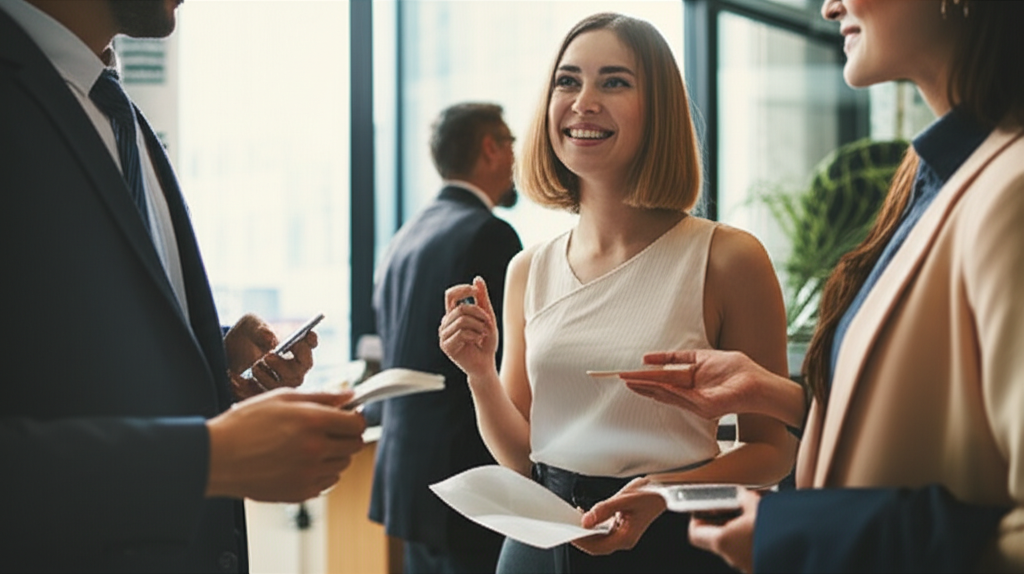 Generate a high-quality, relevant image prompt for an article about: Networking Edge: Exclusive Tips