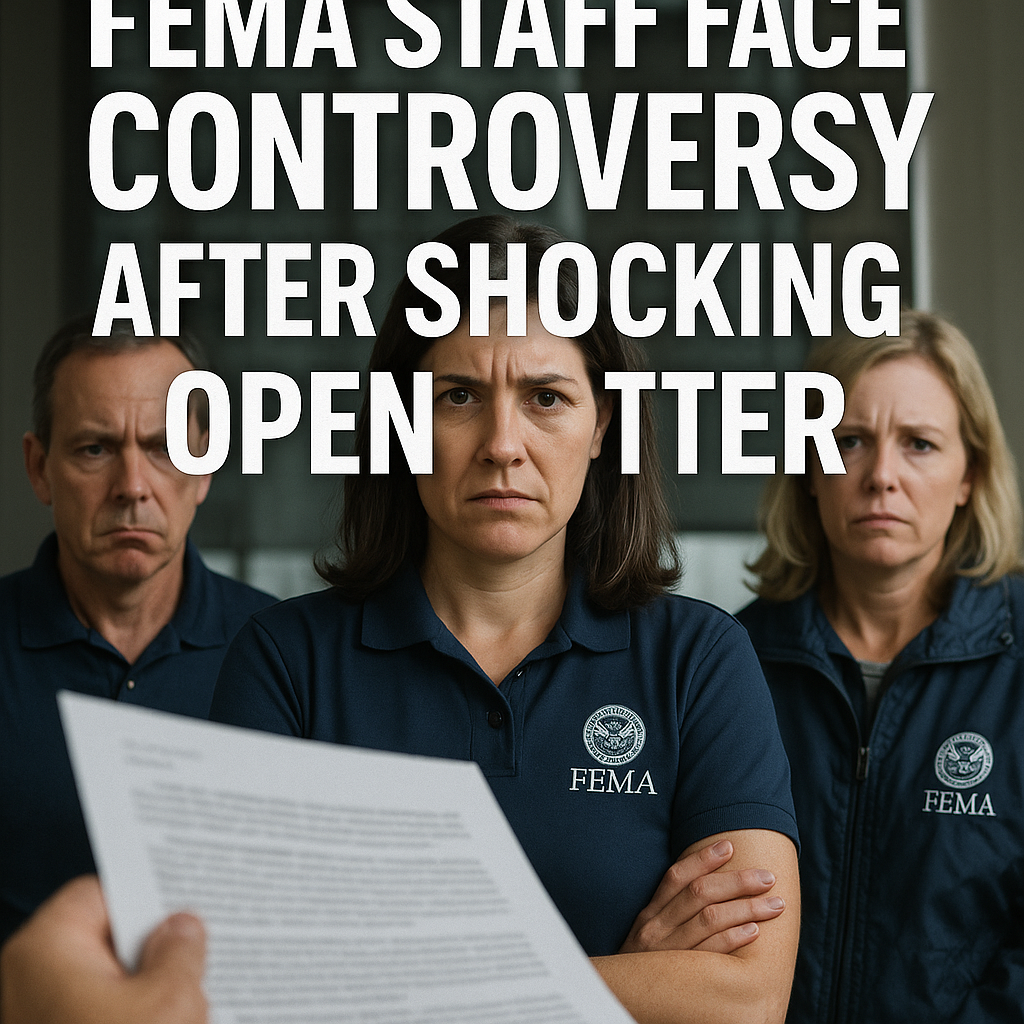 Generate a high-quality, relevant image prompt for an article about: FEMA Staff Face Controversy Aft
