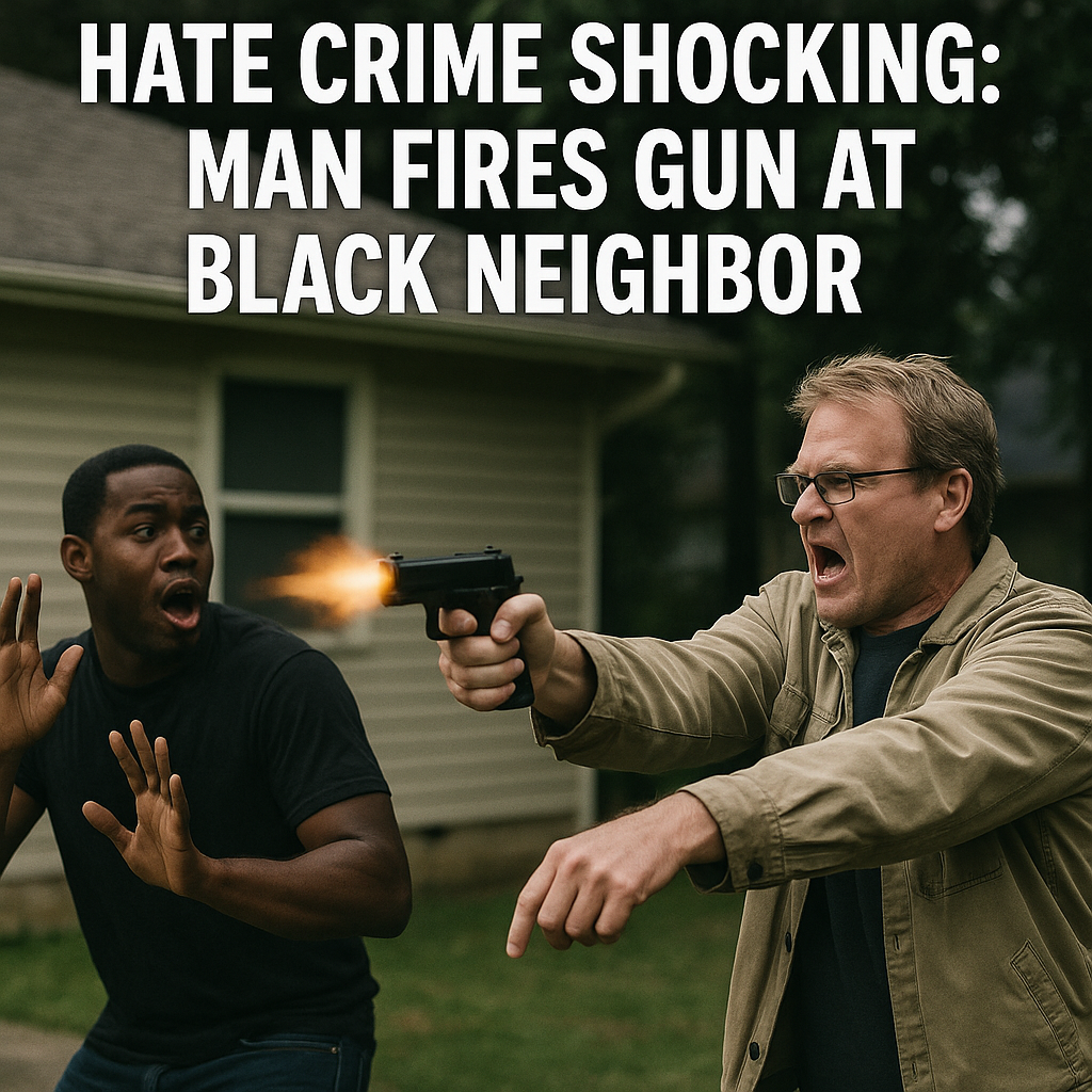Generate a high-quality, relevant image prompt for an article about: Hate Crime Shocking: Man Fires