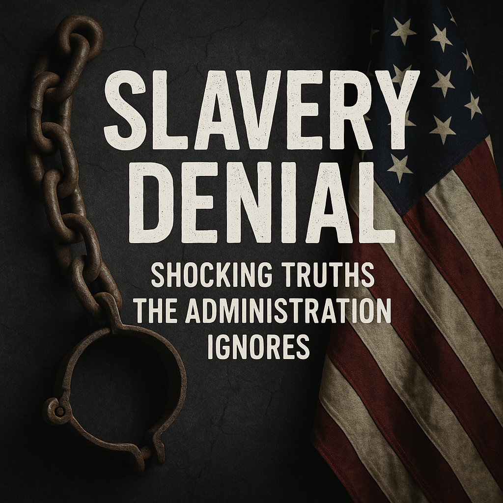 Generate a high-quality, relevant image prompt for an article about: Slavery Denial: Shocking Truths