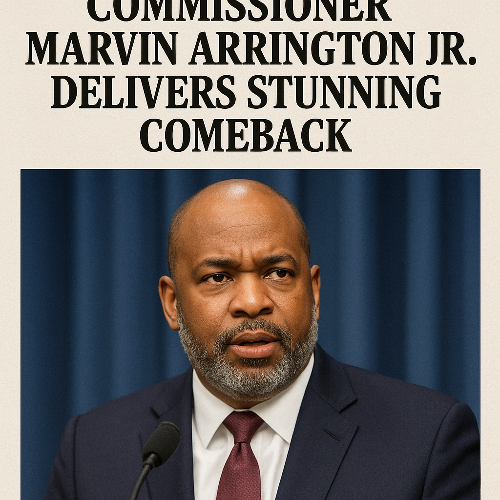 Generate a high-quality, relevant image prompt for an article about: Commissioner Marvin Arrington J