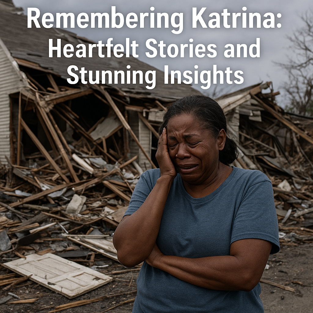 Generate a high-quality, relevant image prompt for an article about: Remembering Katrina: Heartfelt