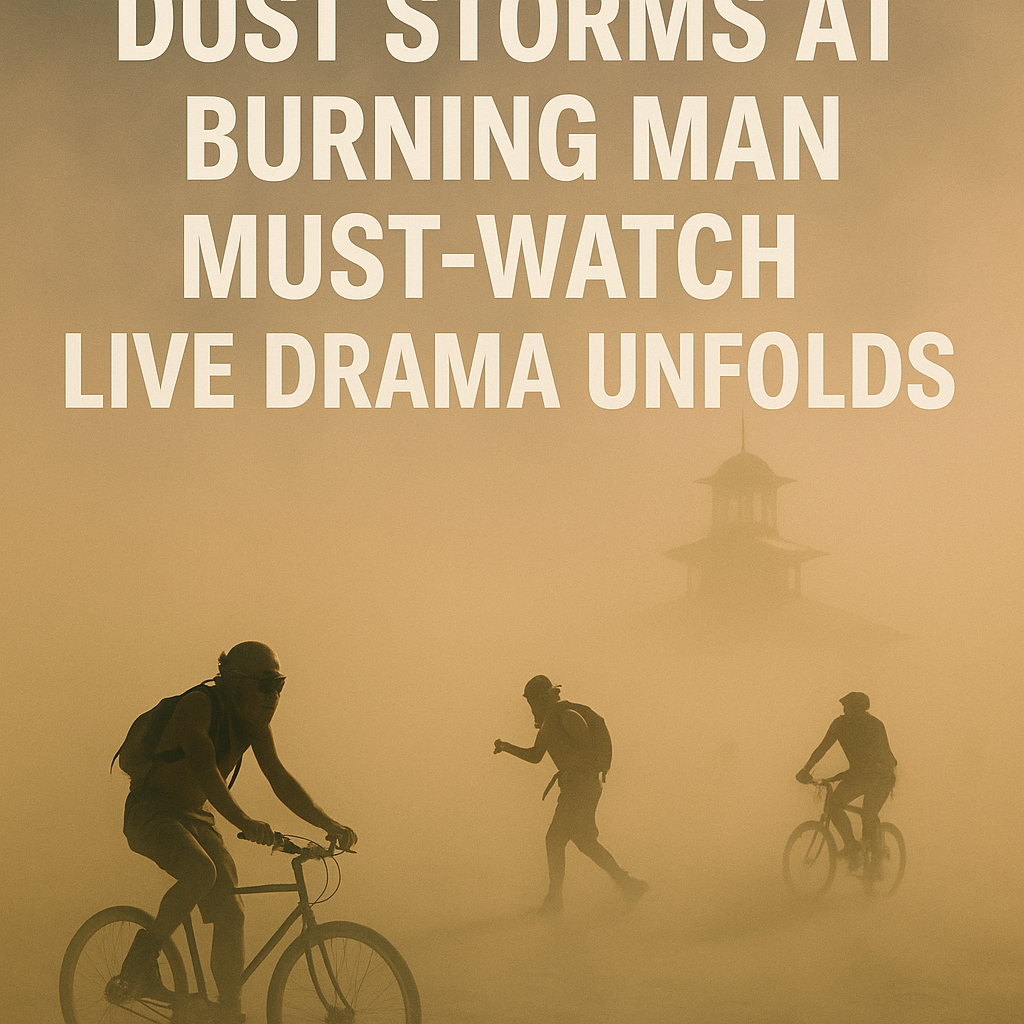 Generate a high-quality, relevant image prompt for an article about: Dust Storms at Burning Man: Mus