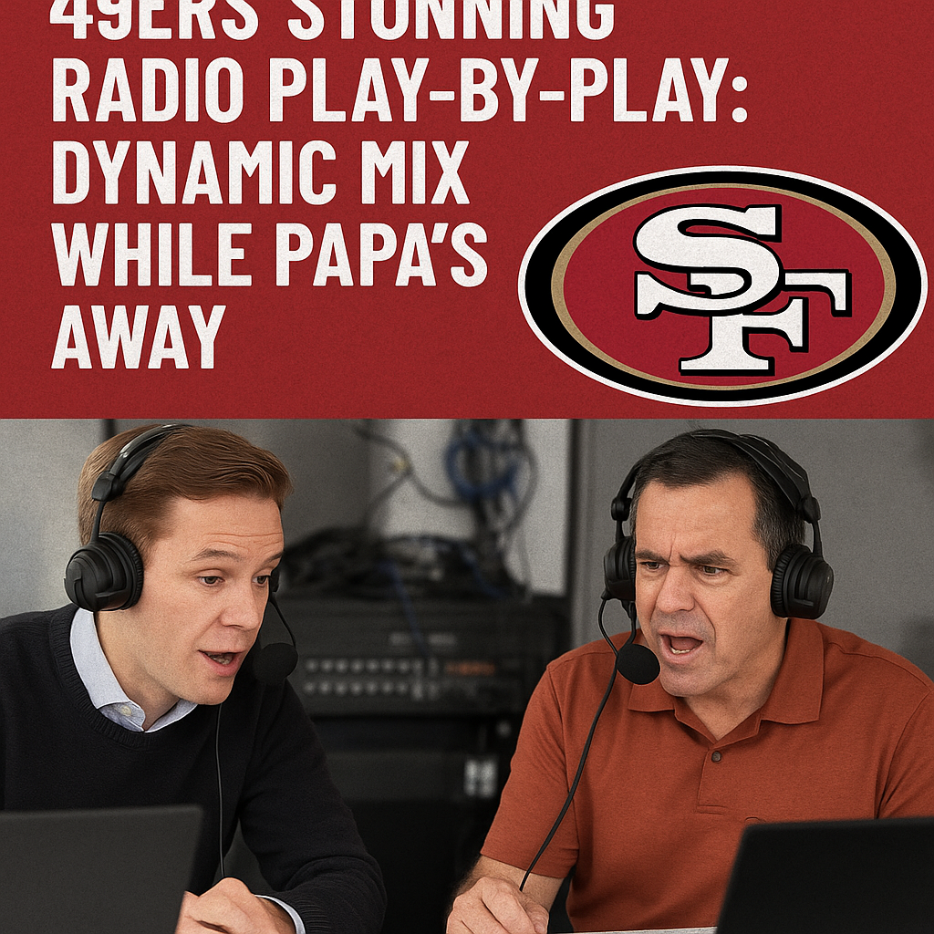 Generate a high-quality, relevant image prompt for an article about: 49ers’ Stunning Radio Play-By-P
