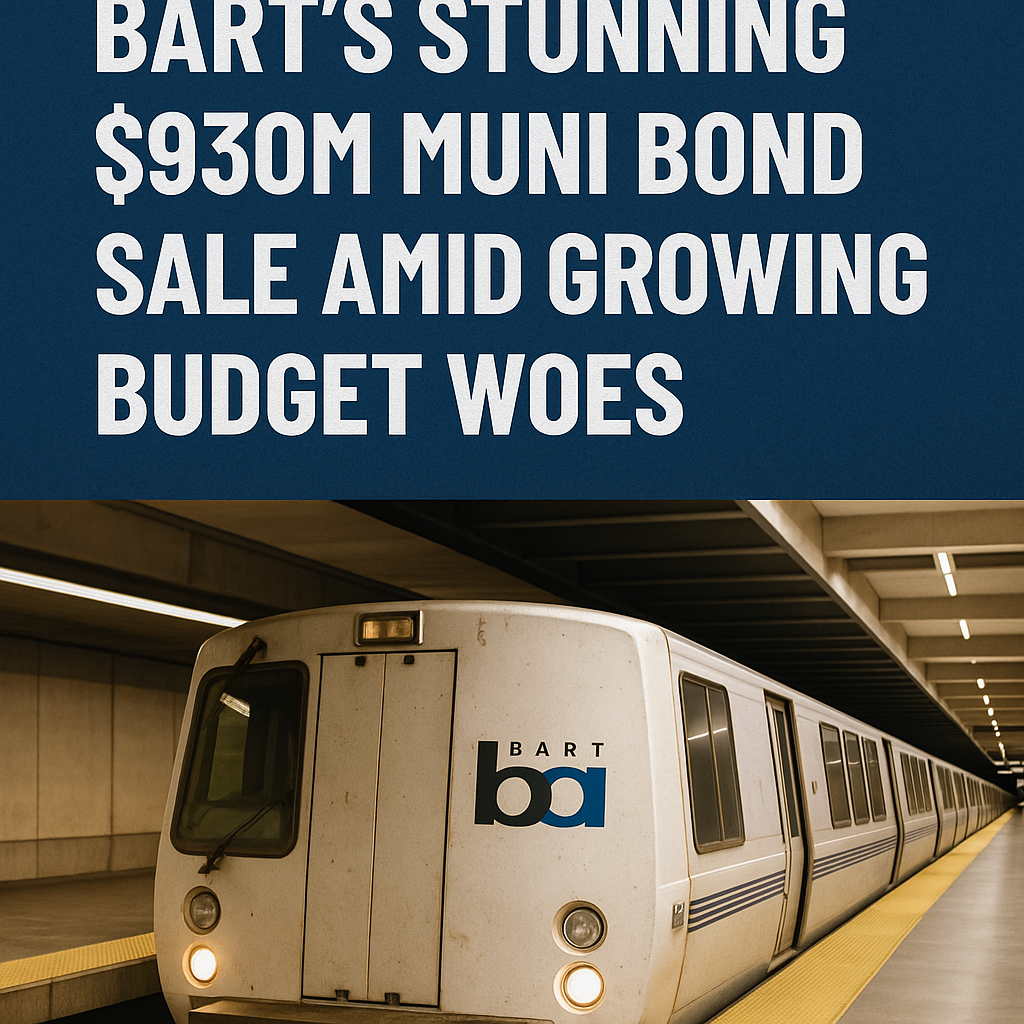Generate a high-quality, relevant image prompt for an article about: BART’s Stunning $930M Muni Bond