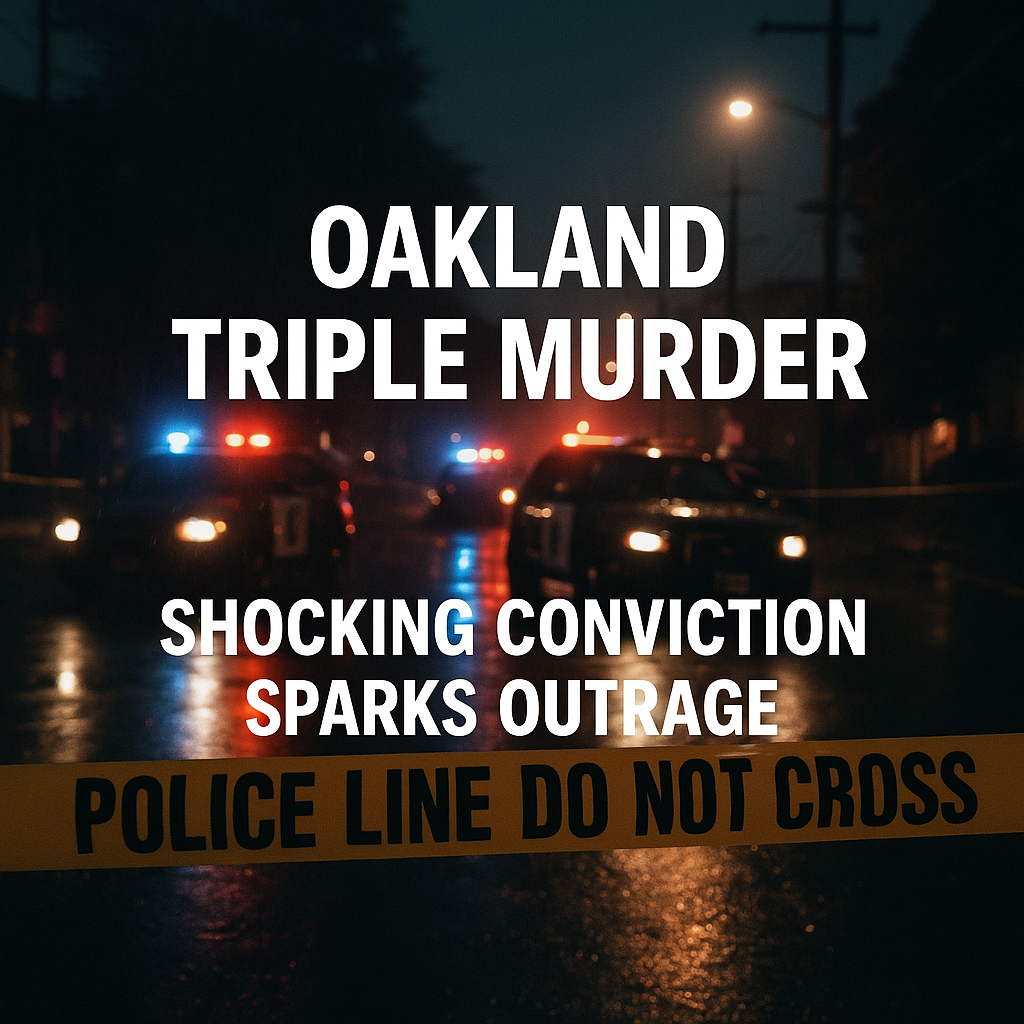 Generate a high-quality, relevant image prompt for an article about: Oakland Triple Murder: Shocking