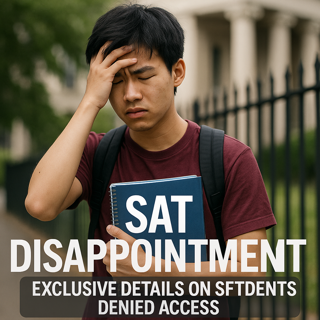 Generate a high-quality, relevant image prompt for an article about: SAT Disappointment: Exclusive D