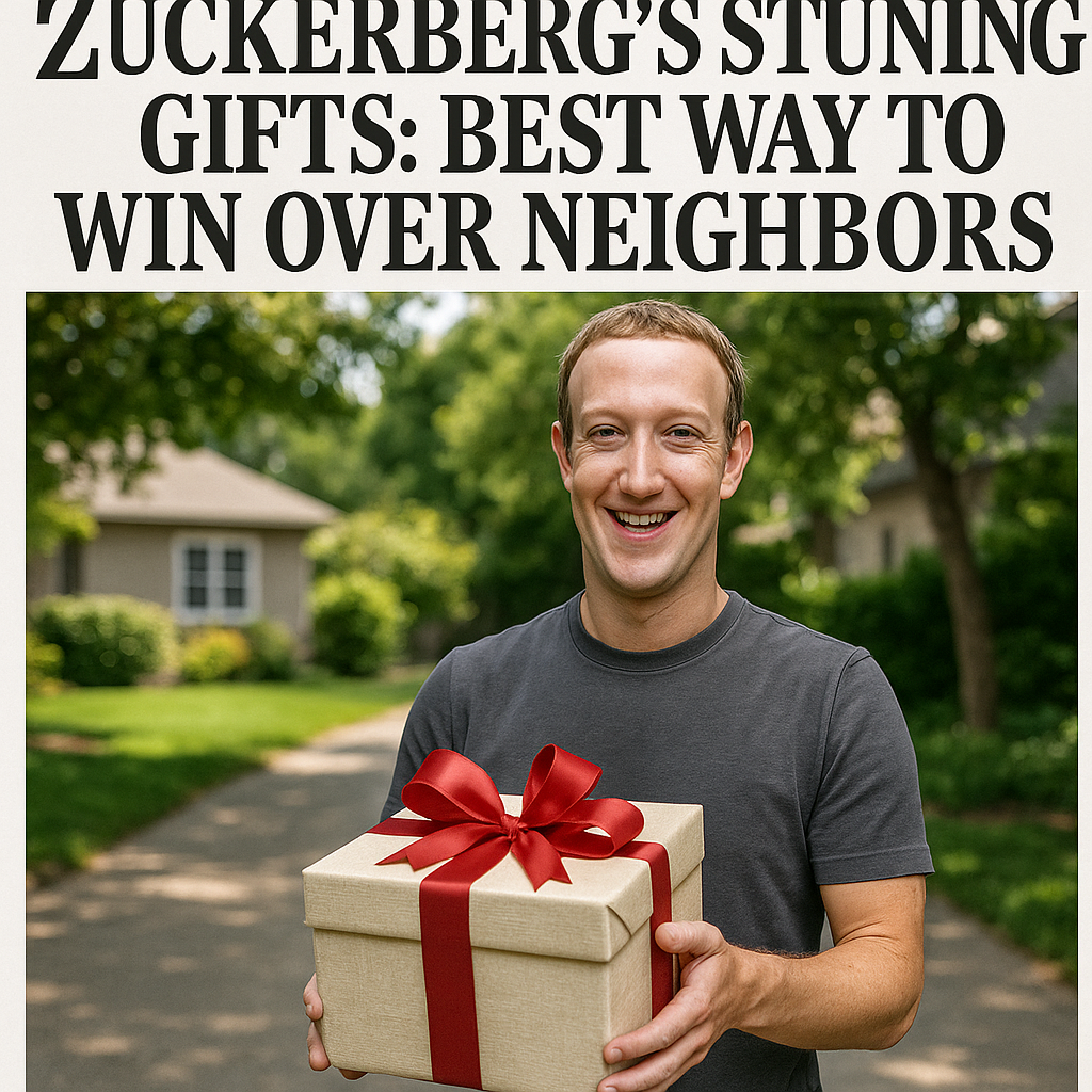 Generate a high-quality, relevant image prompt for an article about: Zuckerberg’s Stunning Gifts: Be