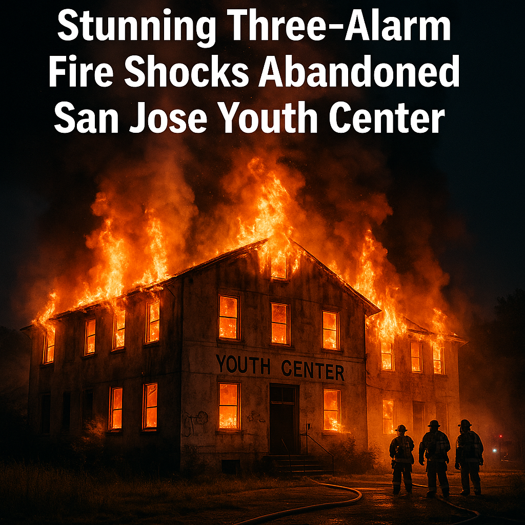 Generate a high-quality, relevant image prompt for an article about: Stunning Three-Alarm Fire Shock