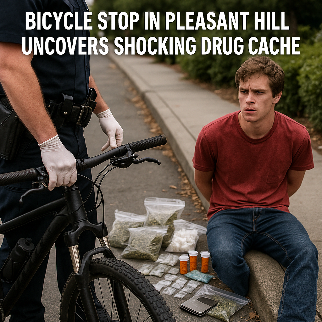 Generate a high-quality, relevant image prompt for an article about: Bicycle Stop in Pleasant Hill U