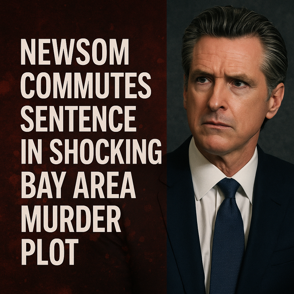 Generate a high-quality, relevant image prompt for an article about: Newsom Commutes Sentence in Sho