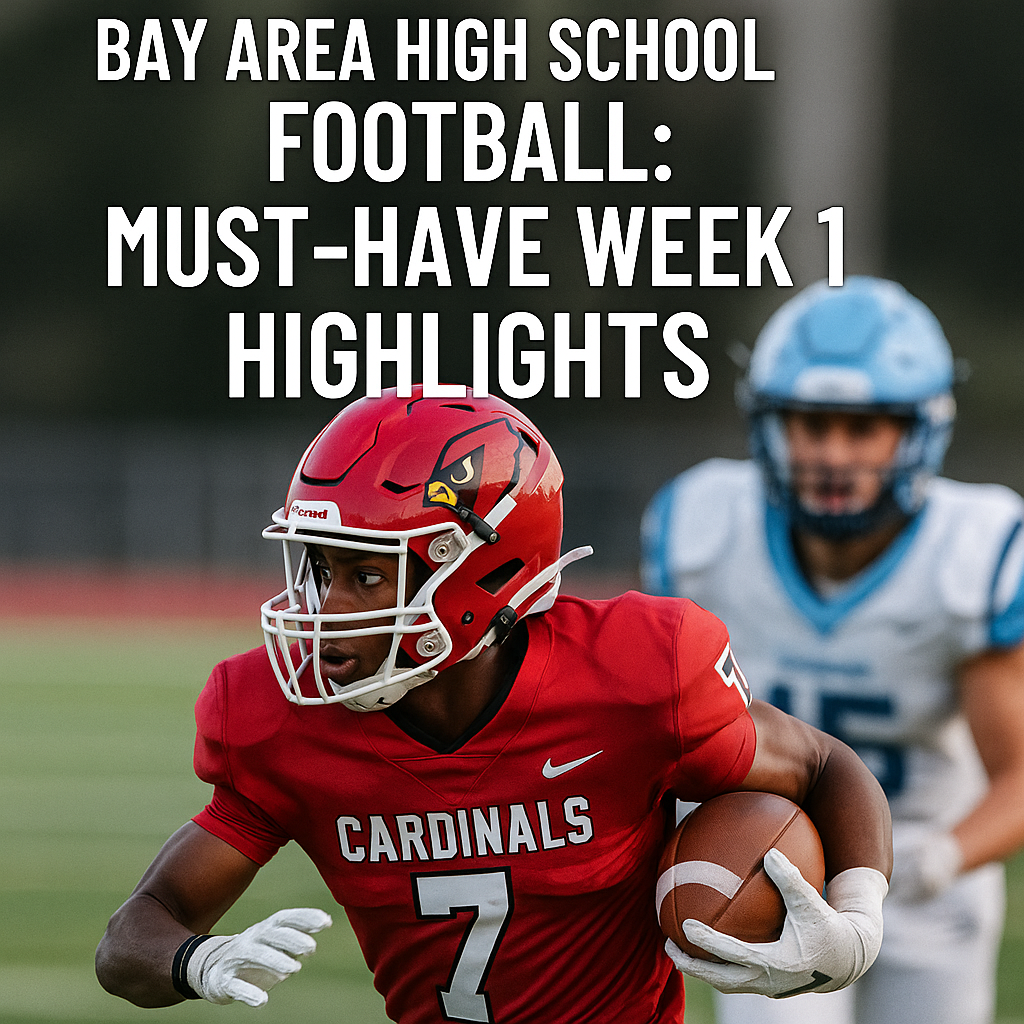 Generate a high-quality, relevant image prompt for an article about: Bay Area High School Football: