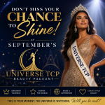 Diverse group of confident contestants posing at Universe TCP Beauty Pageant, celebrating empowerment and talent in September
