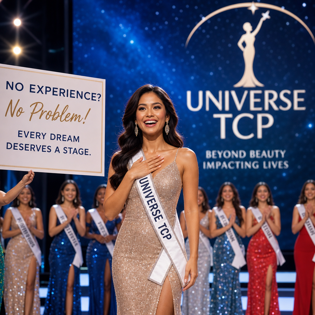 Beauty pageant contestants confidently stand on stage at Universe TCP, celebrating empowerment and authenticity.