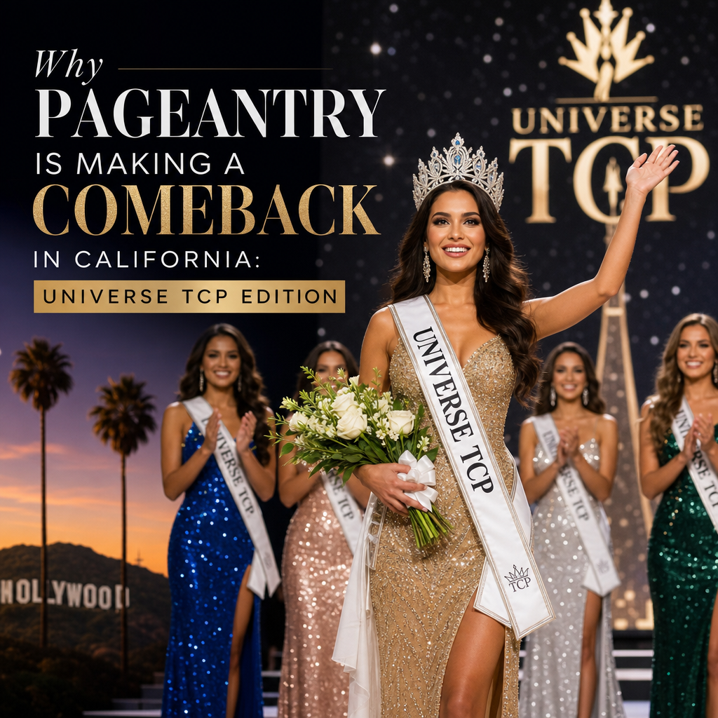 Miss Universe TCP winner crowned at a vibrant California beauty pageant celebrating diversity and empowerment.