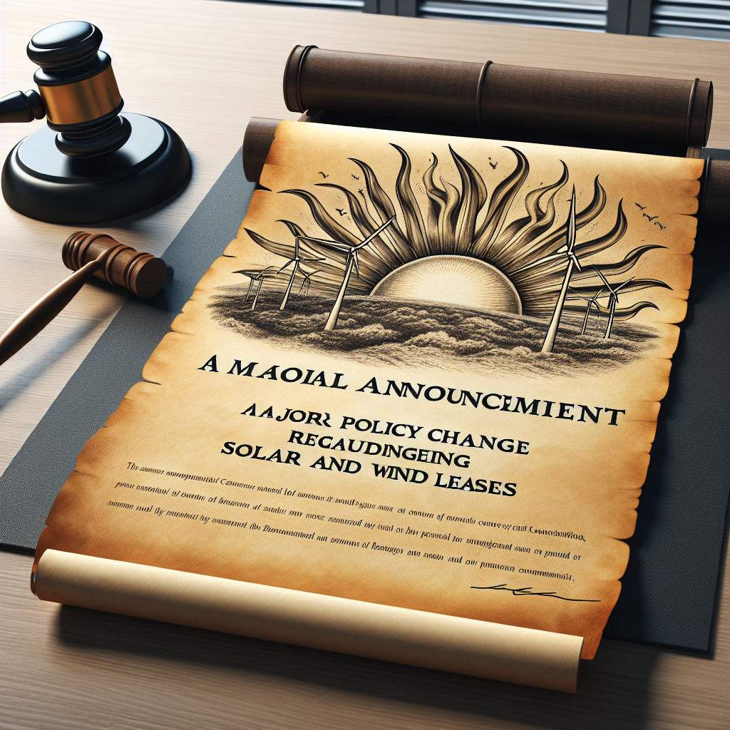 BLM Announces Major Policy Change Regarding Solar and Wind Leases