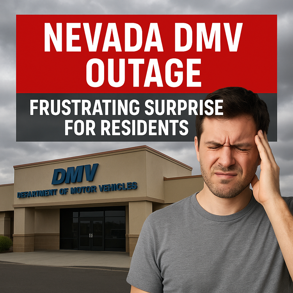 Generate a high-quality, relevant image prompt for an article about: Nevada DMV Outage: Frustrating