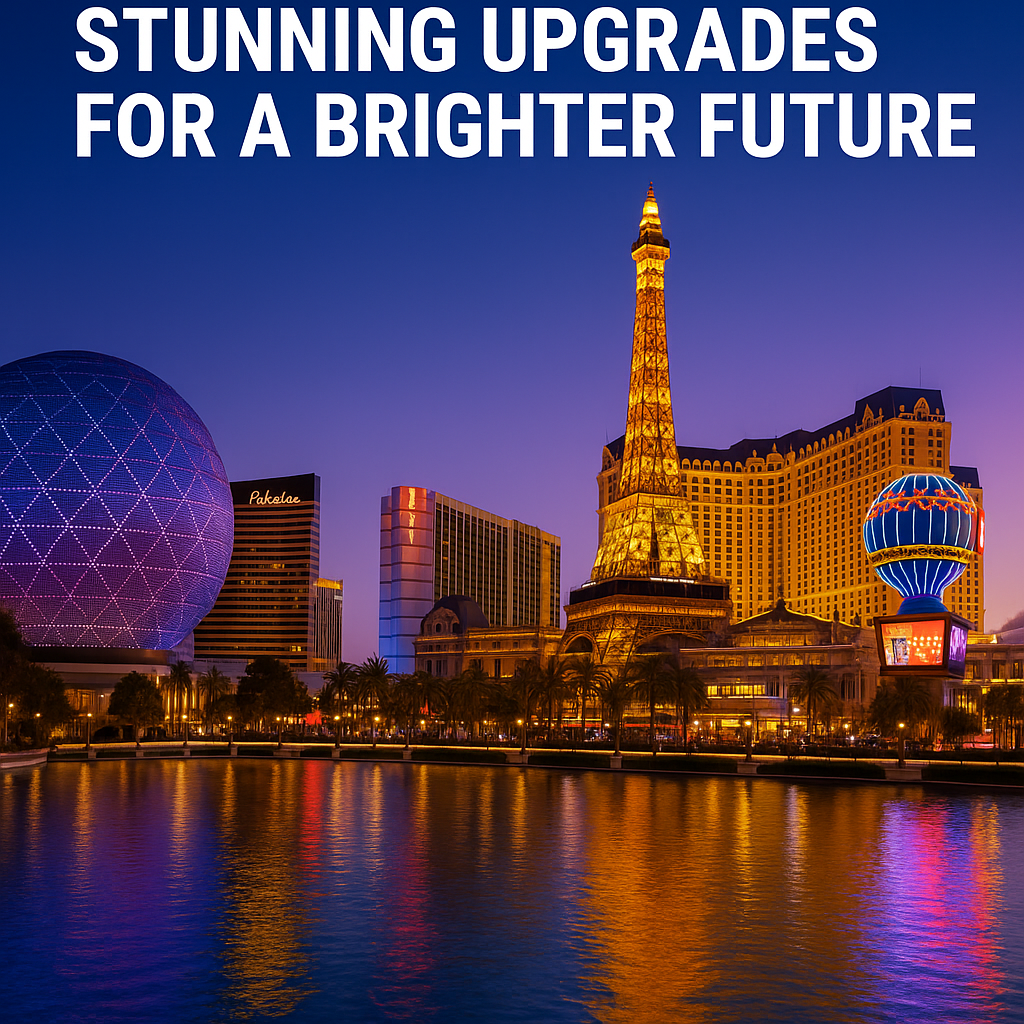 Generate a high-quality, relevant image prompt for an article about: Las Vegas Tourism: Stunning Upg