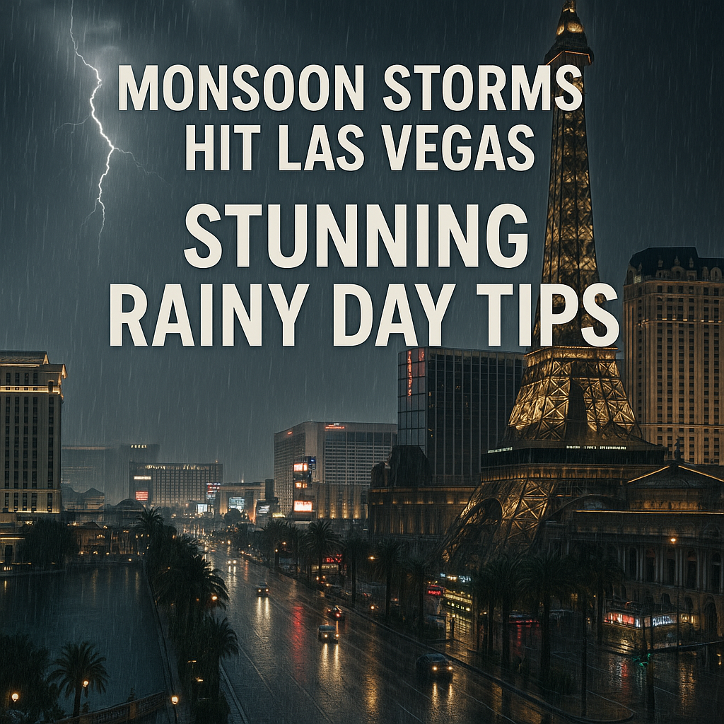 Generate a high-quality, relevant image prompt for an article about: Monsoon Storms Hit Las Vegas: S