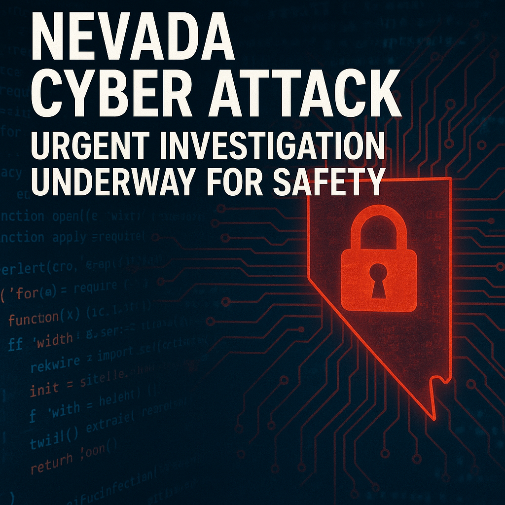 Generate a high-quality, relevant image prompt for an article about: Nevada Cyber Attack: Urgent Inv