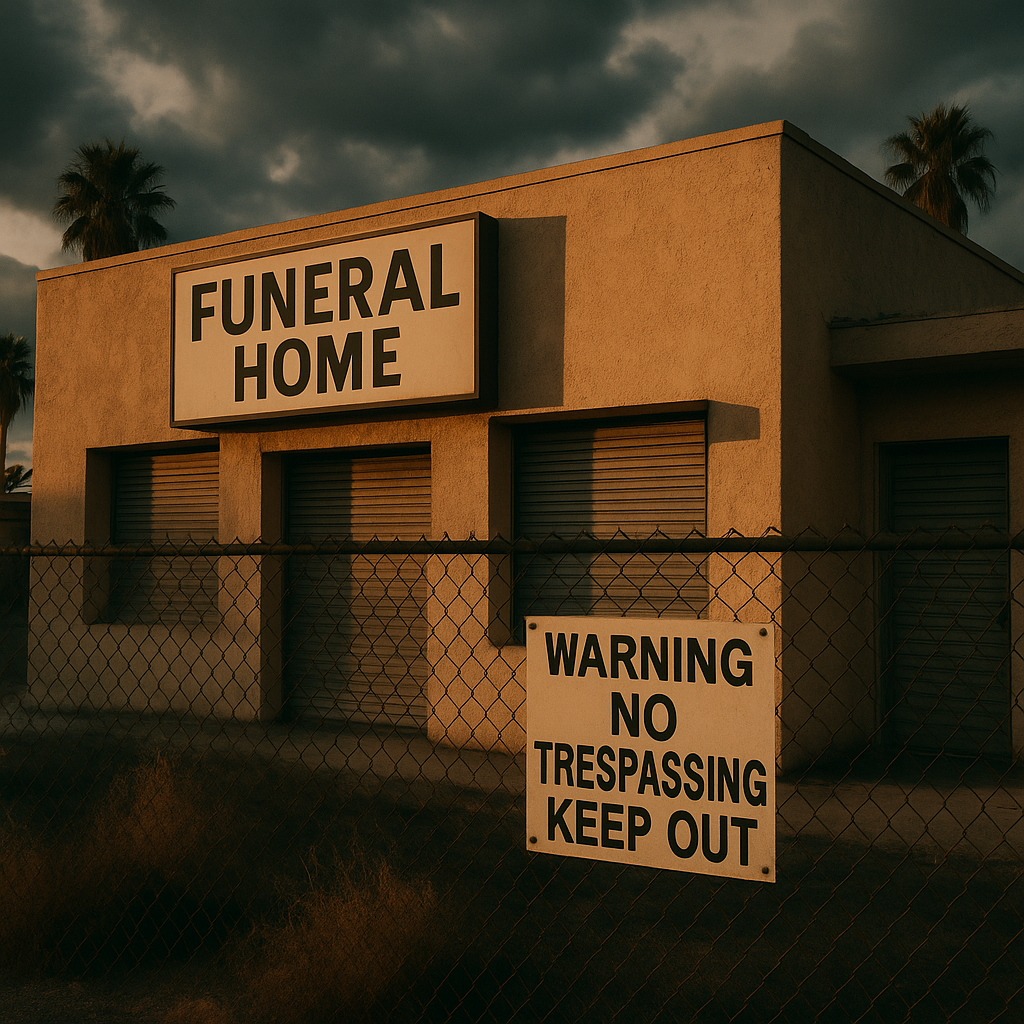 Generate a high-quality, relevant image prompt for an article about: Haunting Smell: Shuttered Vegas
