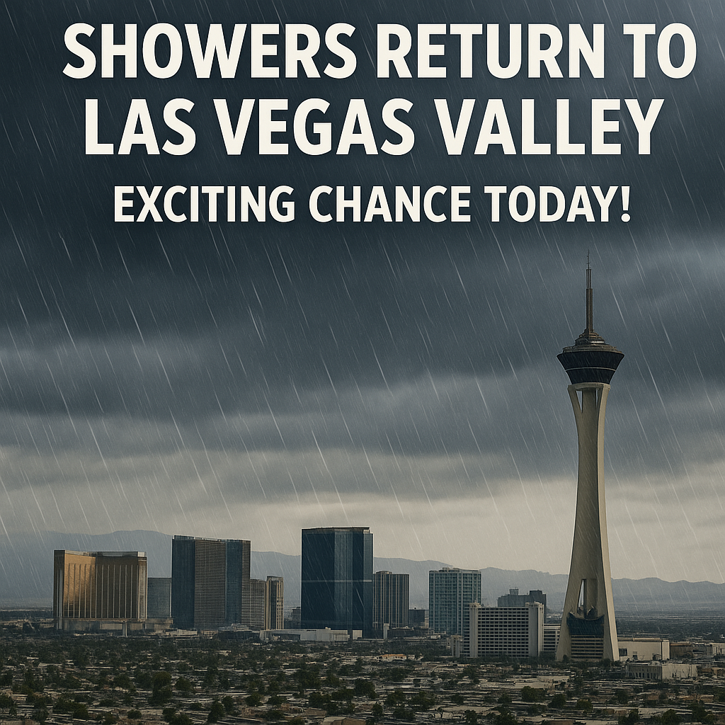Generate a high-quality, relevant image prompt for an article about: Showers Return to Las Vegas Val