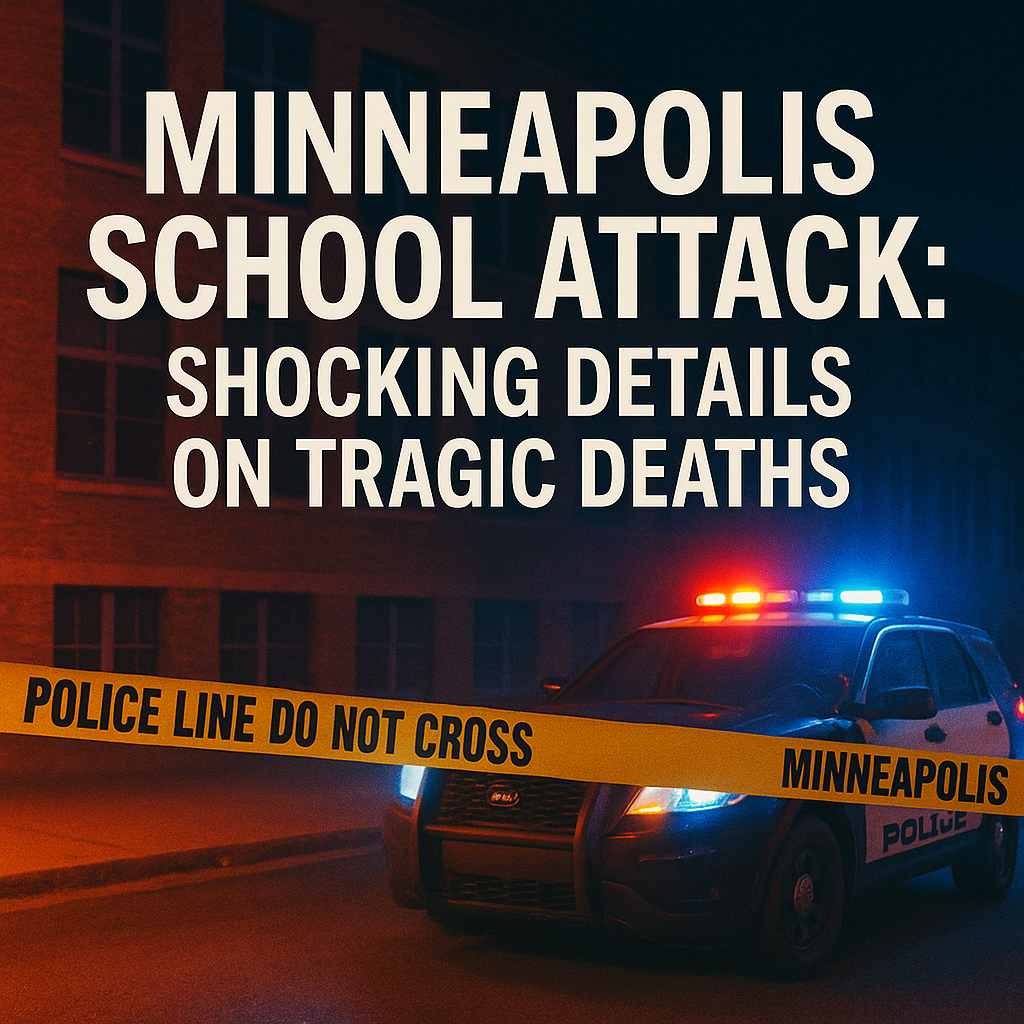 Generate a high-quality, relevant image prompt for an article about: Minneapolis School Attack: Shoc