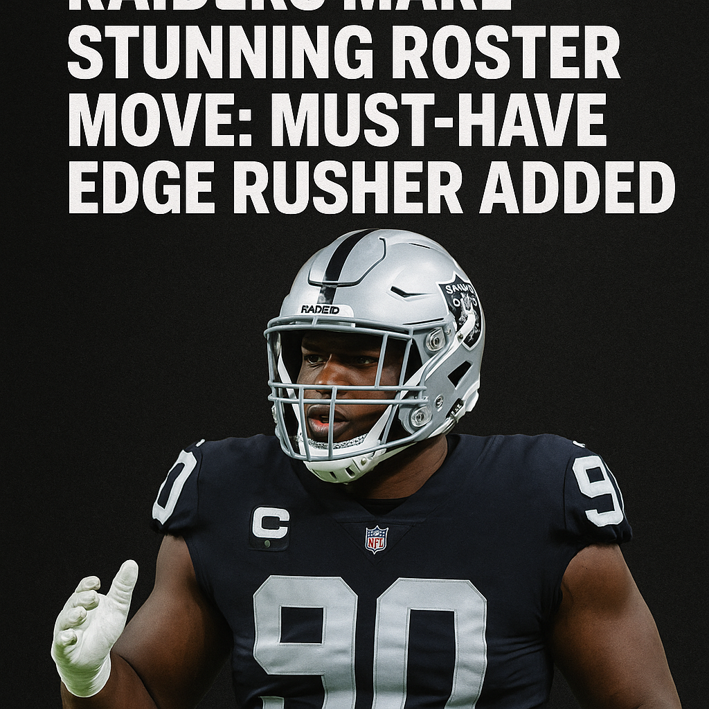 Generate a high-quality, relevant image prompt for an article about: Raiders Make Stunning Roster Mo