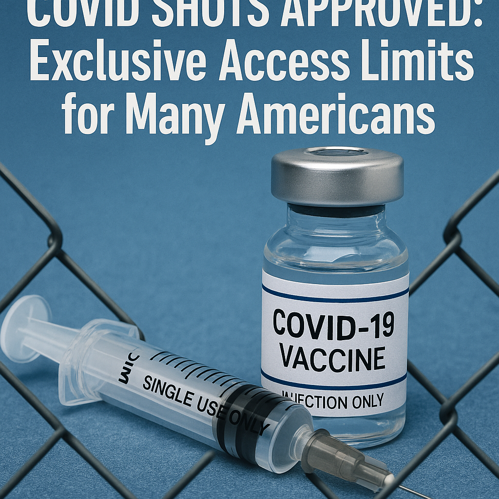 Generate a high-quality, relevant image prompt for an article about: COVID Shots Approved: Exclusive