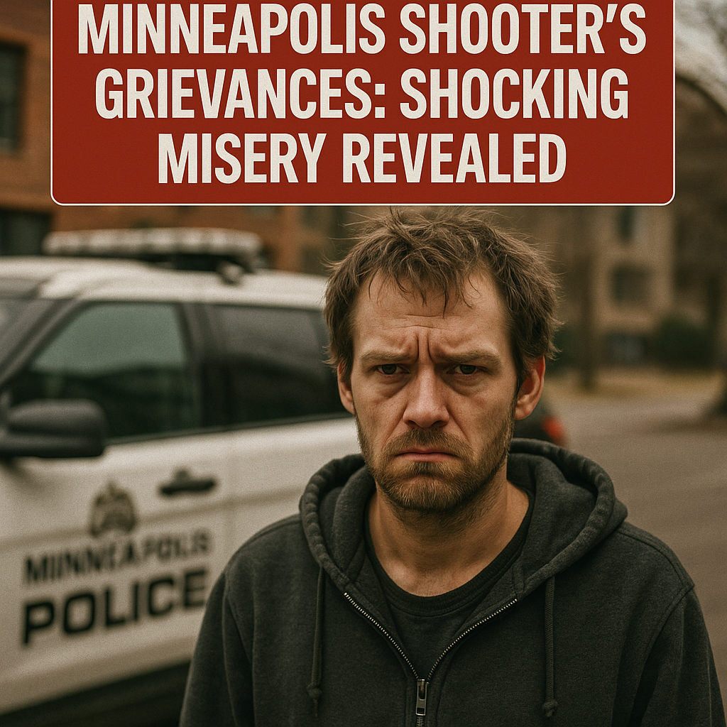 Generate a high-quality, relevant image prompt for an article about: Minneapolis Shooter’s Grievance