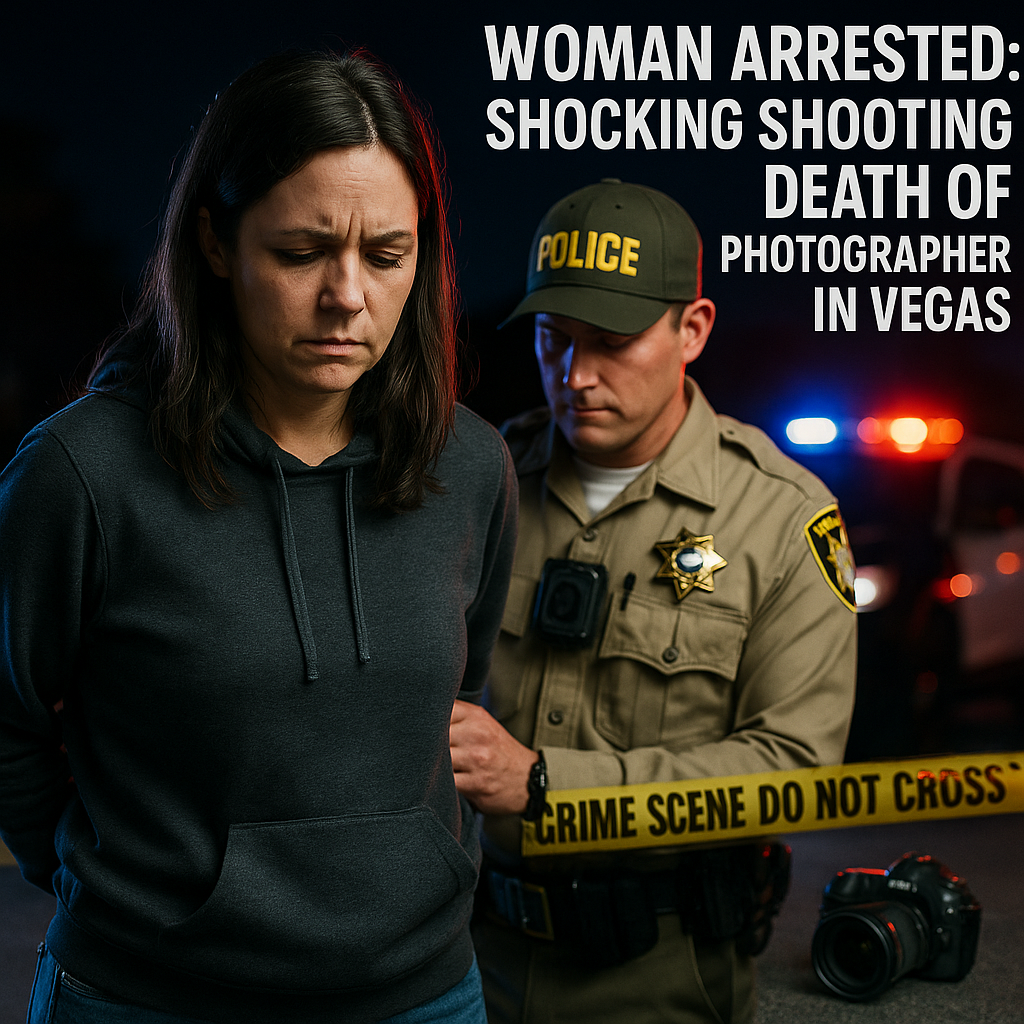 Generate a high-quality, relevant image prompt for an article about: Woman Arrested: Shocking Shooti