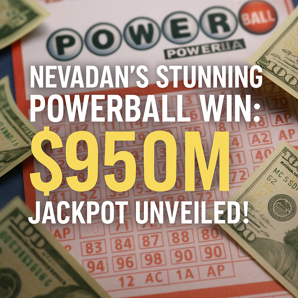Generate a high-quality, relevant image prompt for an article about: Nevadan’s Stunning Powerball Wi