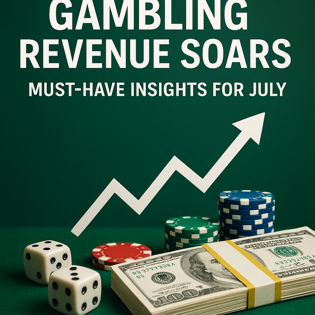 Generate a high-quality, relevant image prompt for an article about: Gambling Revenue Soars: Must-Ha