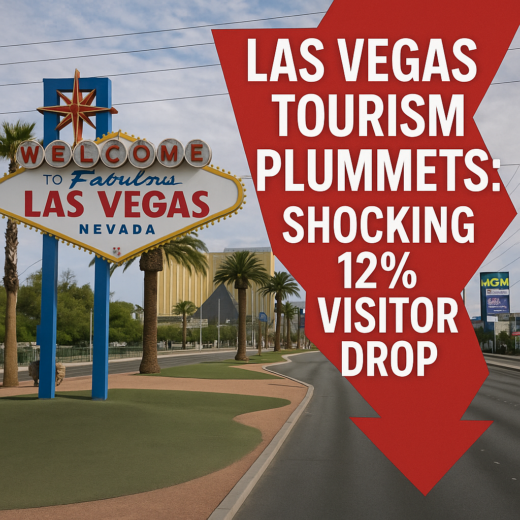 Generate a high-quality, relevant image prompt for an article about: Las Vegas Tourism Plummets: Sho