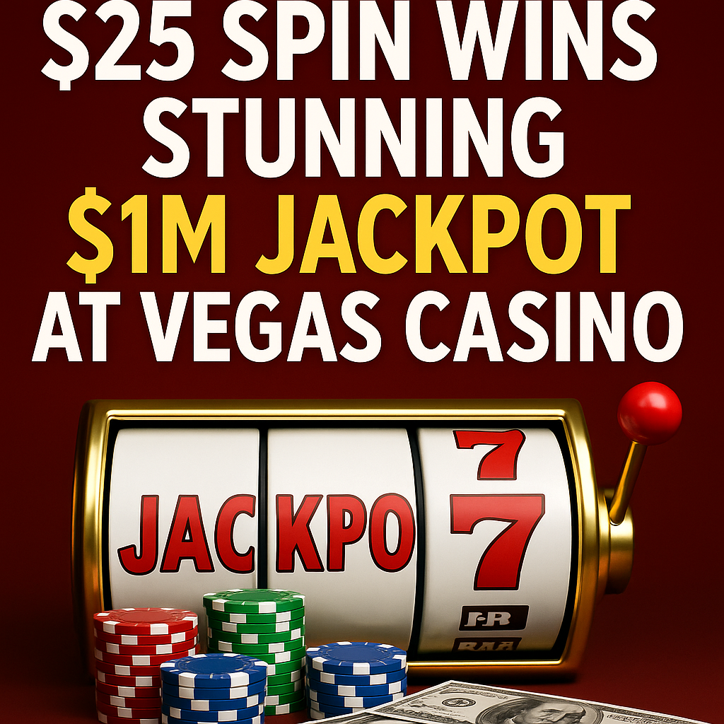 Generate a high-quality, relevant image prompt for an article about: $25 Spin Wins Stunning $1M Jack