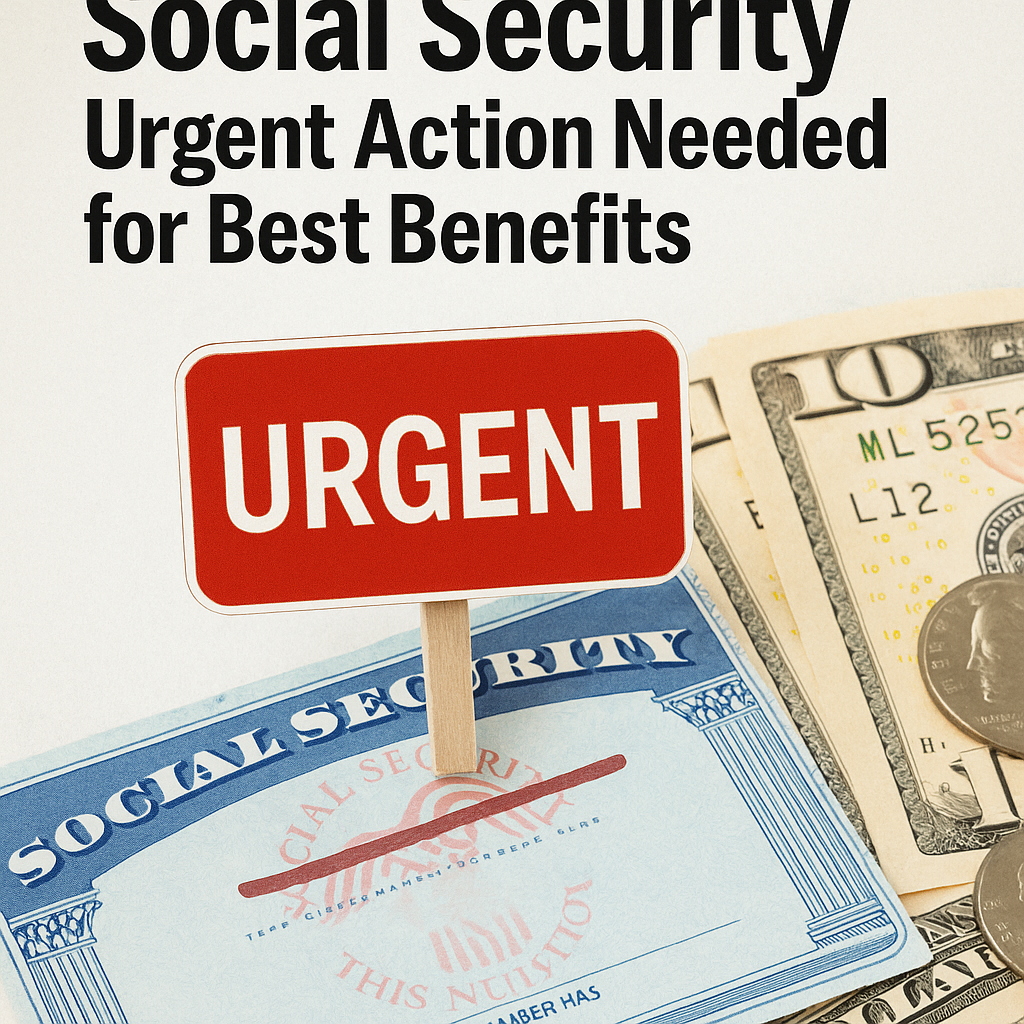 Generate a high-quality, relevant image prompt for an article about: Social Security: Urgent Action