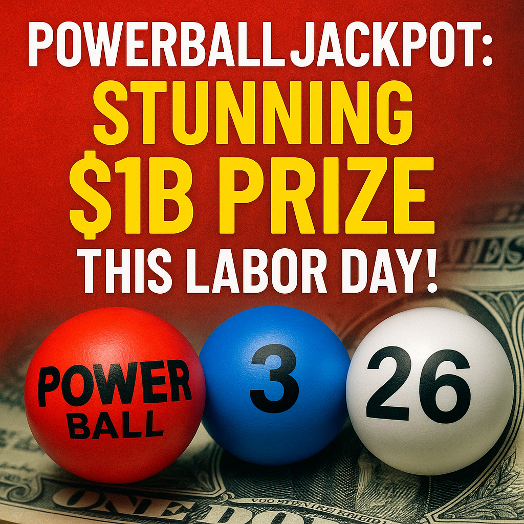 Generate a high-quality, relevant image prompt for an article about: Powerball Jackpot: Stunning $1B