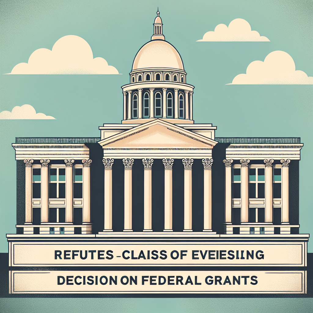 White House Refutes Claims of Reversing Decision on Federal Grants