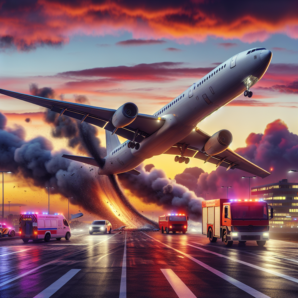 Aircraft Overturns During Landing at Toronto Airport