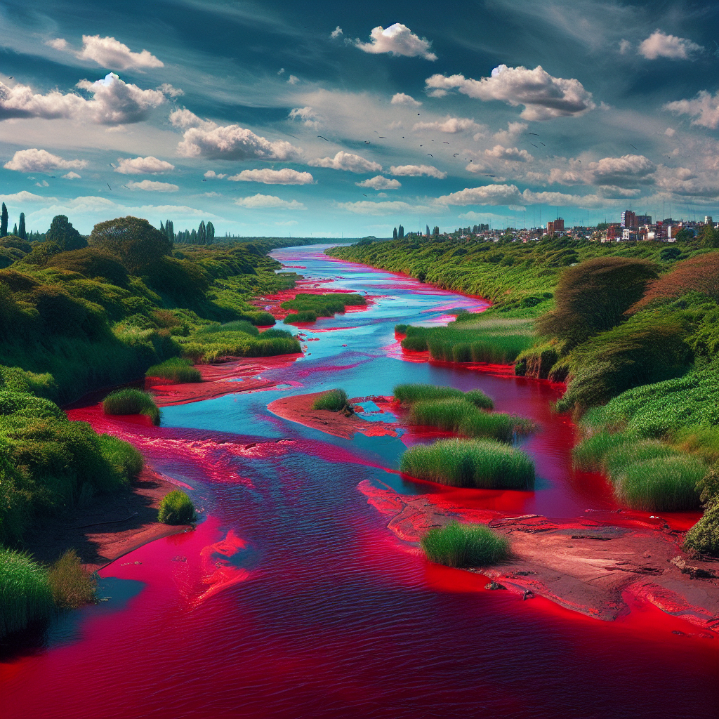Argentine River Mysteriously Turns Crimson