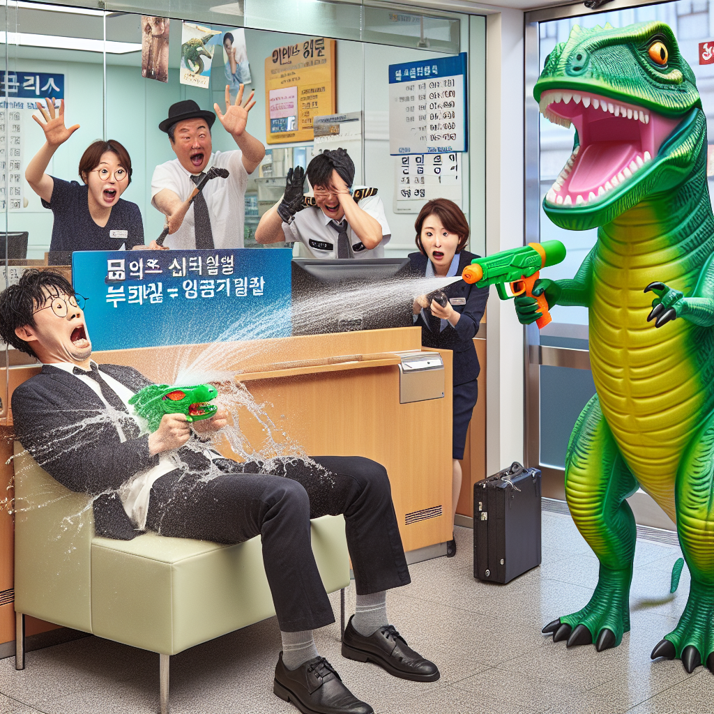 Attempted Bank Heist in South Korea Foiled by Dinosaur Water Gun