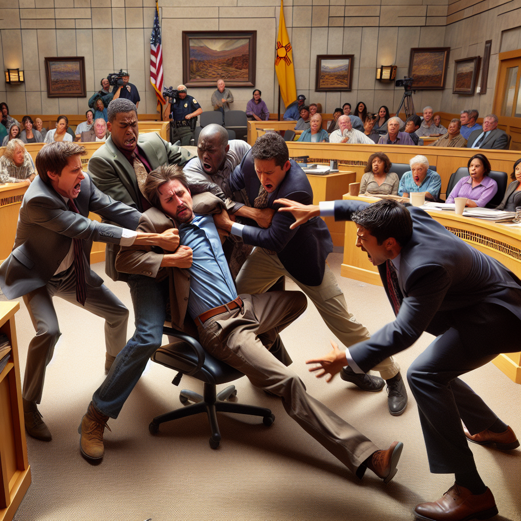 Chaos Erupts in New Mexico Courtroom as Trio Attacks Defendant in Homicide Trial