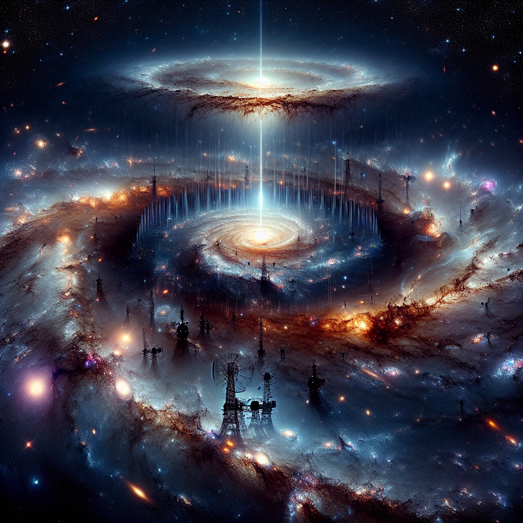 Discovery of Massive Radio Jet Spanning Twice the Width of the Milky Way in Distant Universe