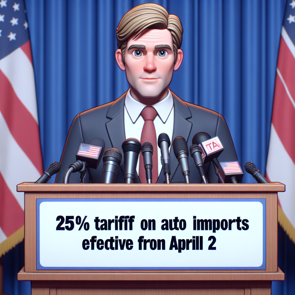 Donald Trump Announces 25% US Auto Tariffs Effective April 2