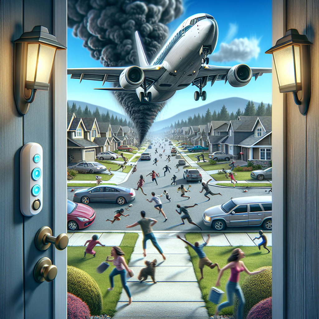 Doorbell Camera Captures US Plane Crash, Residents Flee in Panic