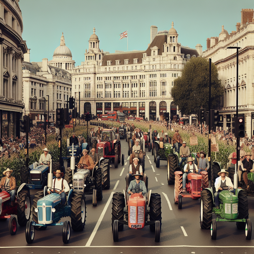 Farmers Stage Major Protest in Central London with Tractors (VIDEO)