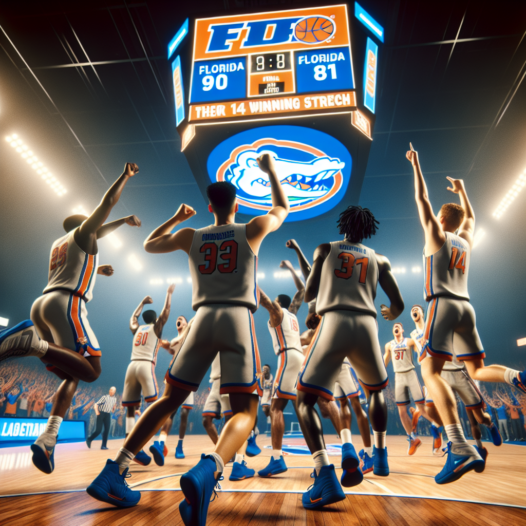 Florida Upsets Top-Ranked Auburn 90-81, Snapping Tigers' 14-Game Winning Streak