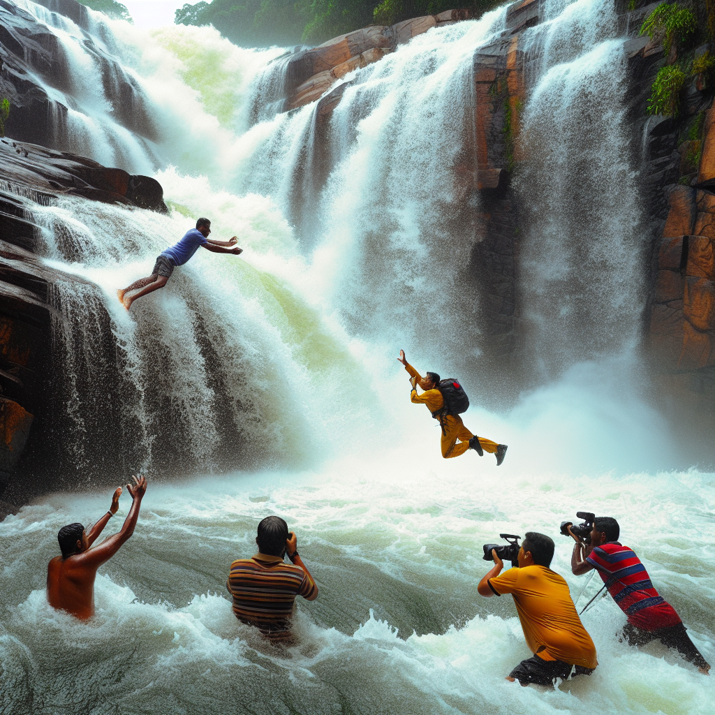 Malaysian Vlogger Heroically Saves Drowning Man at Sri Lanka Waterfall